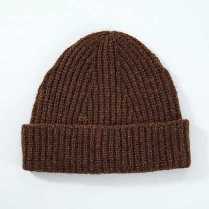 Simple Ribbed Solid Color Cuffed Knit Beanie