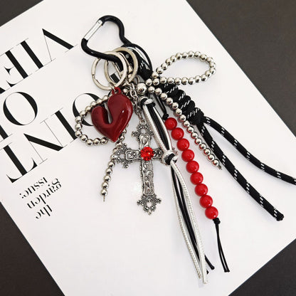 Bow Love Cross Keychain Bag Charms