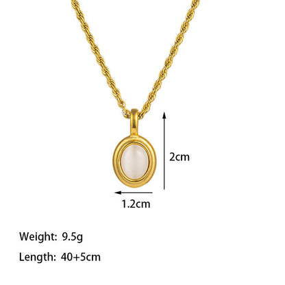 Gemstone Vintage Twist Chain Necklace