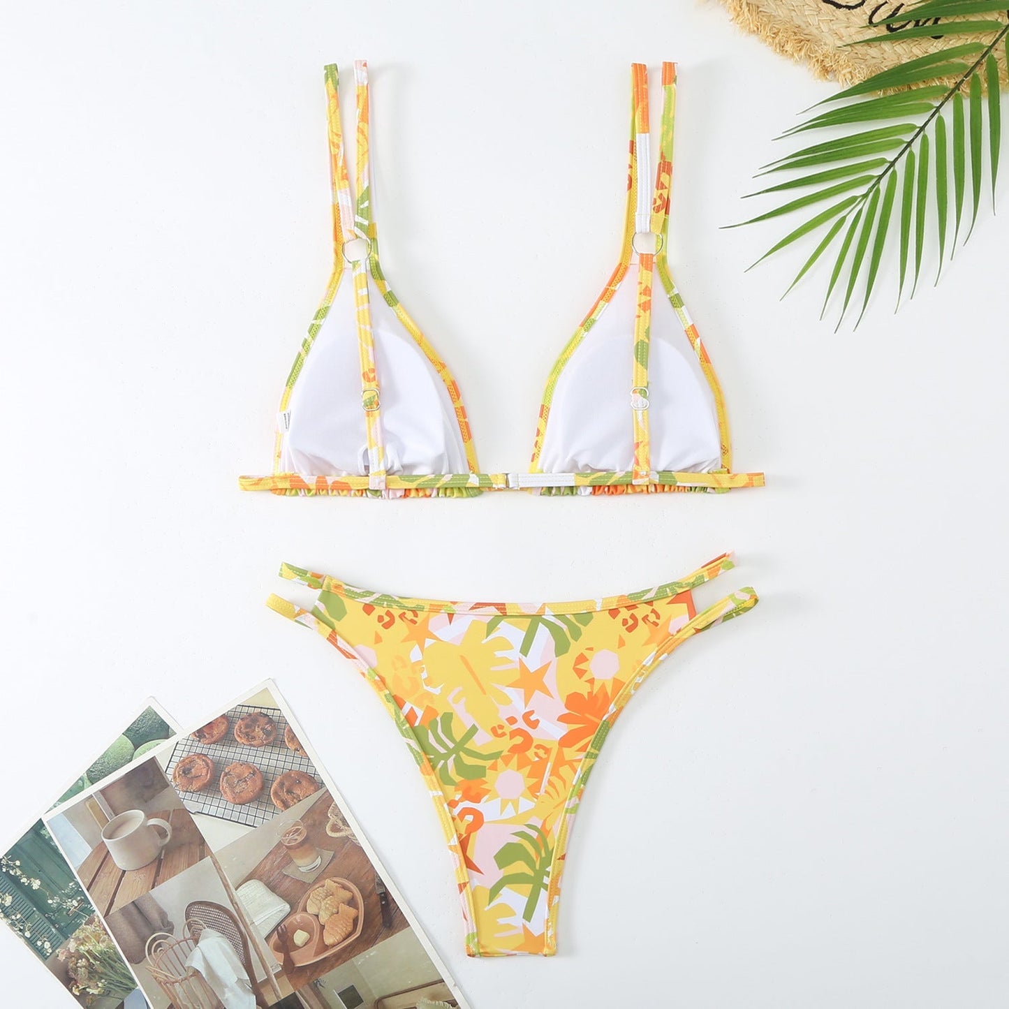 Flower Print Spaghetti Sexy Swimwear