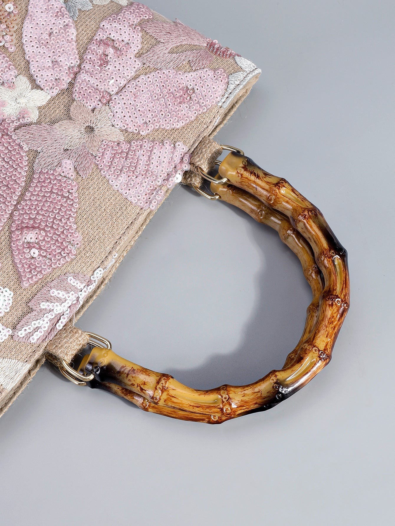 Retro Sequin Embroidered Tote Bag