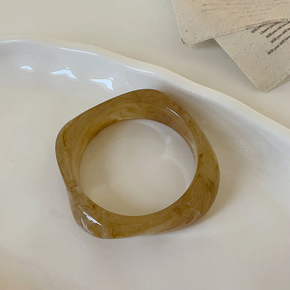 Irregular Acrylic Resin Layered Bracelets