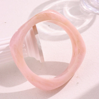 Multicolor Irregular Square Acrylic Bracelets