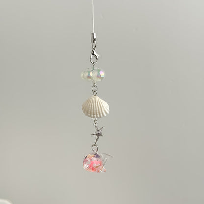 Luminous Transparent Whale Keychain Bag Charm