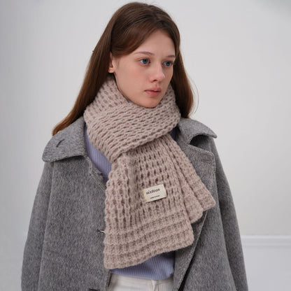 Solid Color Simple Soft Knit Scarve