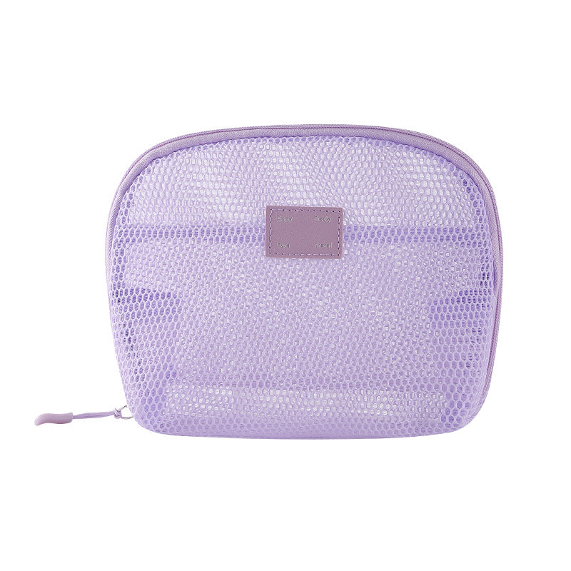 Solid Color Mesh Mini Make Up Bags