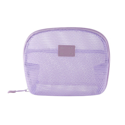 Solid Color Mesh Mini Make Up Bags