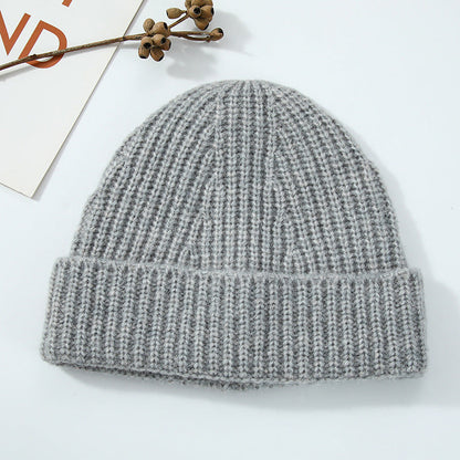 Simple Ribbed Solid Color Cuffed Knit Beanie