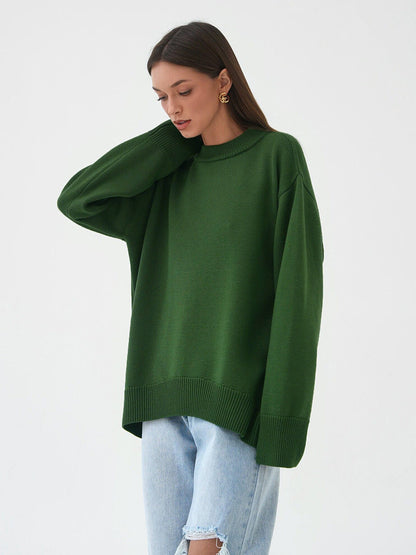 Solid Color Loose Casual Sweater