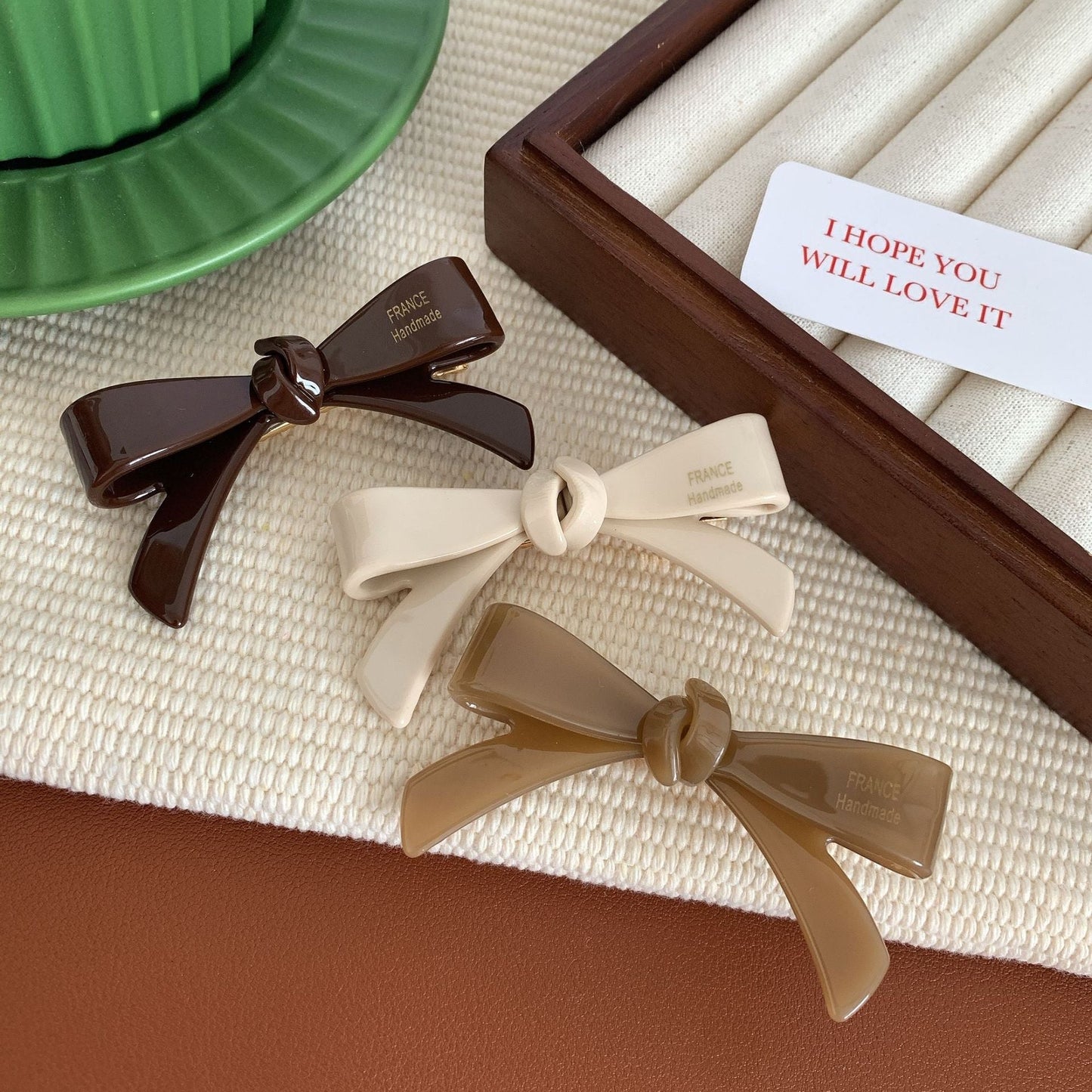 Chic Solid Color Bow Knot Hair Clip