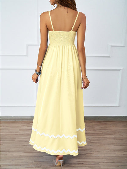 Ruffle Sleeveless Spaghetti Maxi Dress
