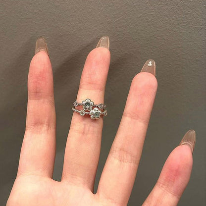 Vintage Flower Rhinestone Elegant Rings