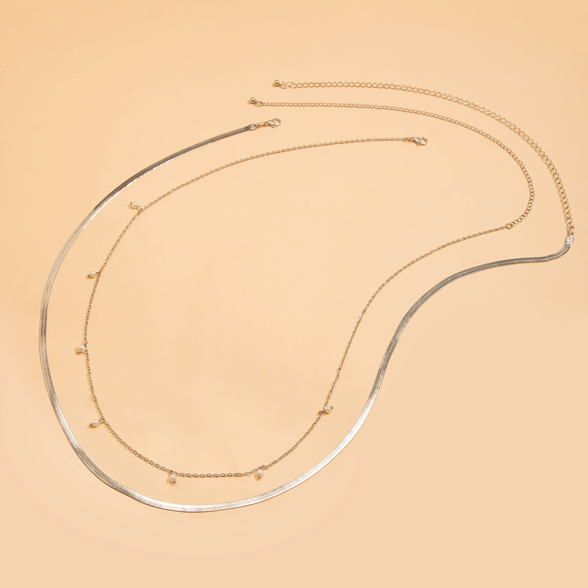 Sexy Pearl Double Layers Waist Chain