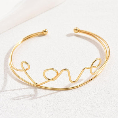 Letter LOVE Simple Arm Cuff