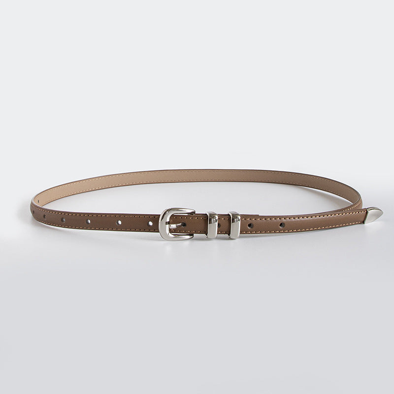Simple Elegant Slim Leather Belt
