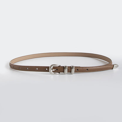 Simple Elegant Slim Leather Belt