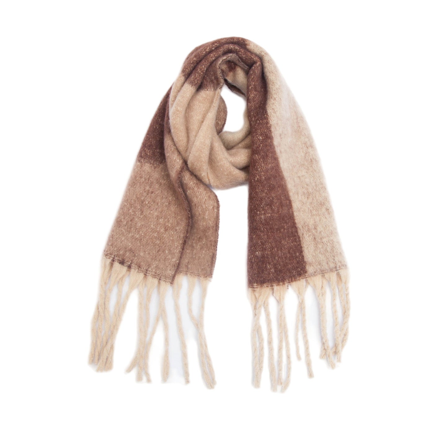 Irregular Print Tassel Vintage Scarf