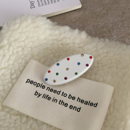 Colourful Rhinestone Simple Grab Clip