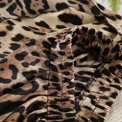 Leopard Print Loose Homewear Sets