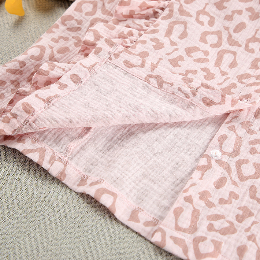 Leopard Print Flounce Homewear Sets