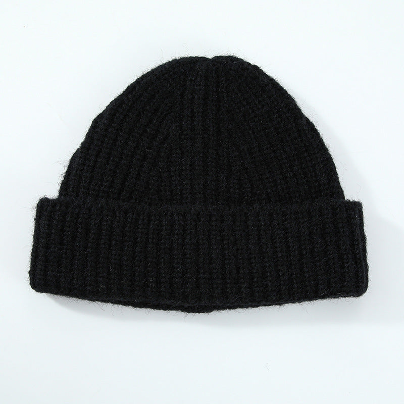 Simple Ribbed Solid Color Cuffed Knit Beanie