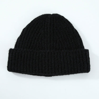 Simple Ribbed Solid Color Cuffed Knit Beanie