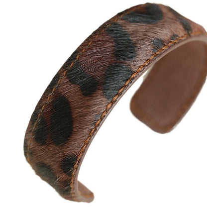 Vintage Leather Wide Open Bracelets