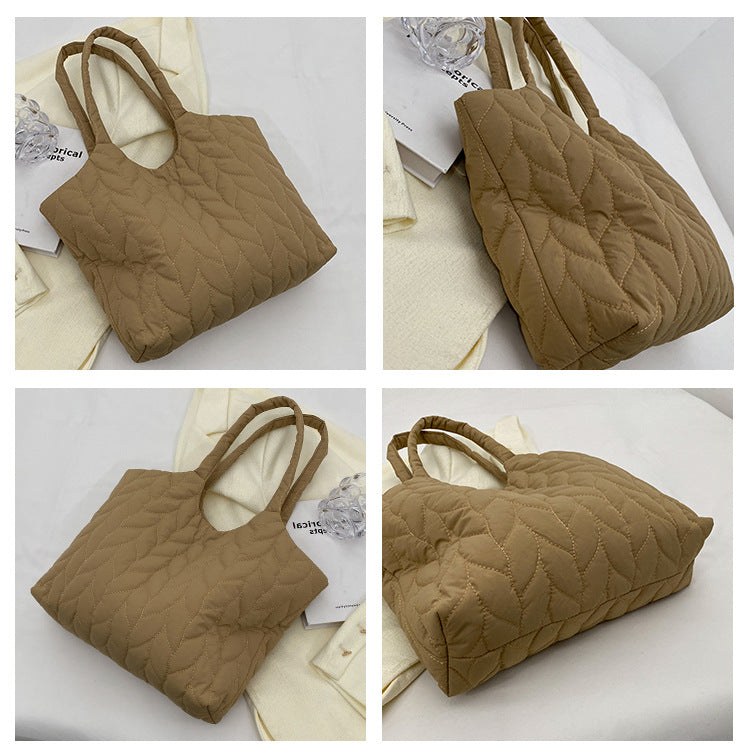 Simple Solid Color Casual Shoulder Bag