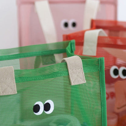 Eyes Large Capacity Mesh Handbags