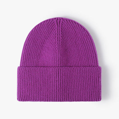 Solid Color Large Size Knit Beanie
