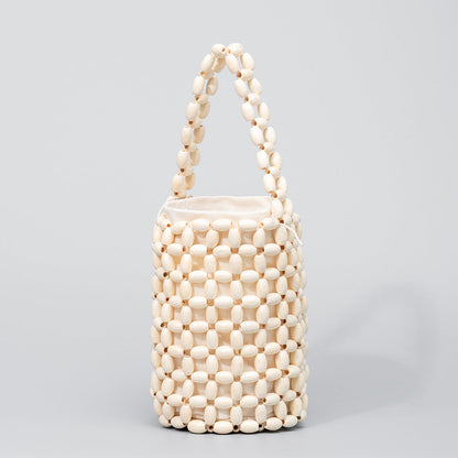 Wooden Bead Bucket Handmade Bags