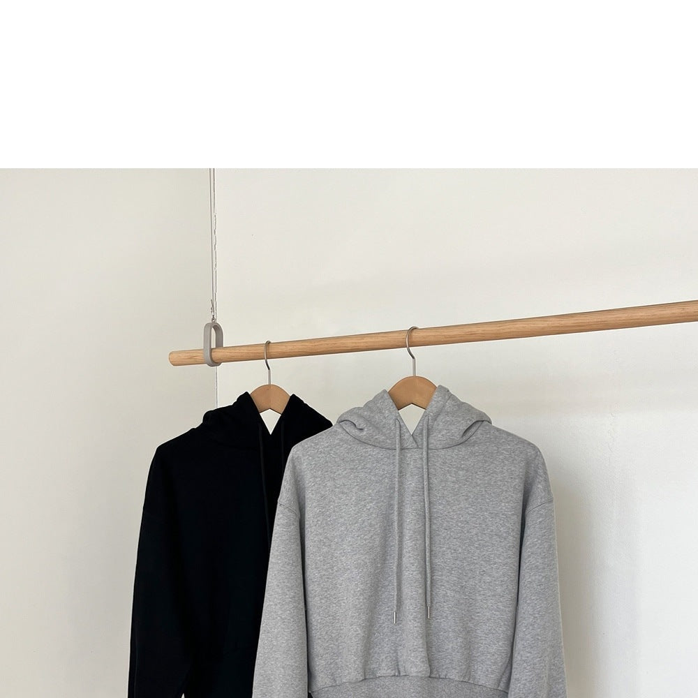 Solid Color Loose Hooded Hoodie