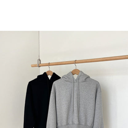 Solid Color Loose Hooded Hoodie