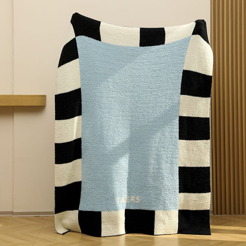 Retro Plaid Thickened Soft Velvet Blanket