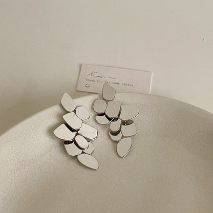 Exaggerated Geometric Drop Stud Earrings