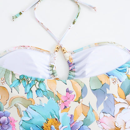 Simple One Piece Swimsuit with Cover Up