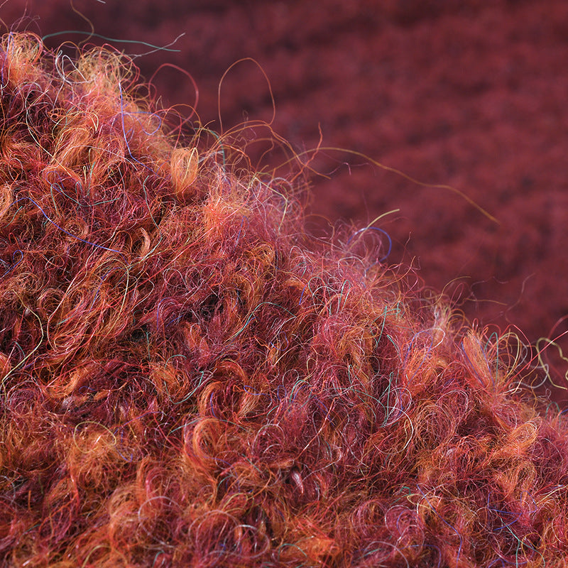 Spliced Color Knit Hat Paded Beanie