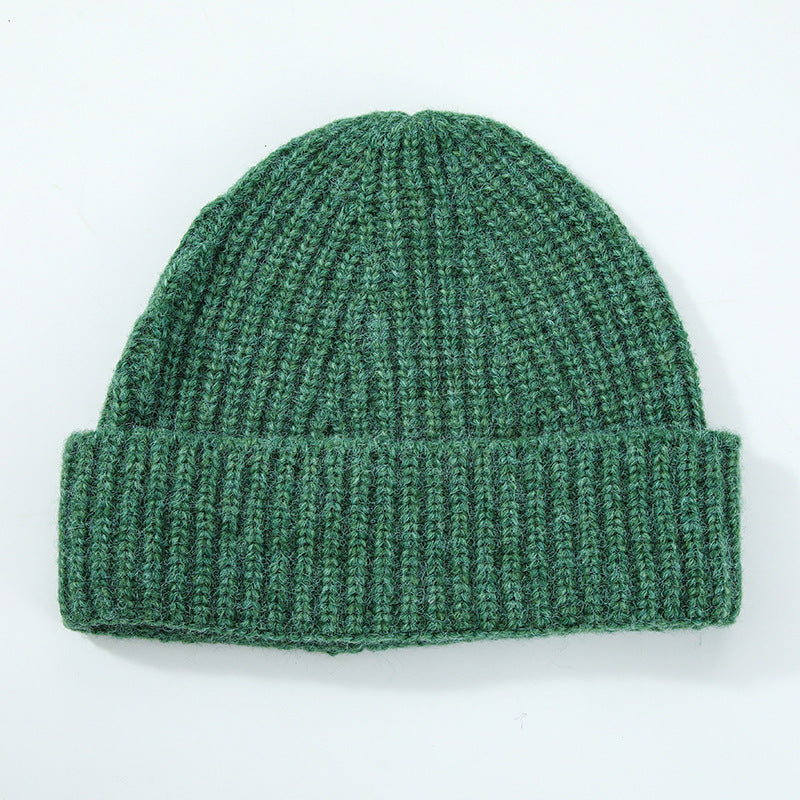 Simple Ribbed Solid Color Cuffed Knit Beanie