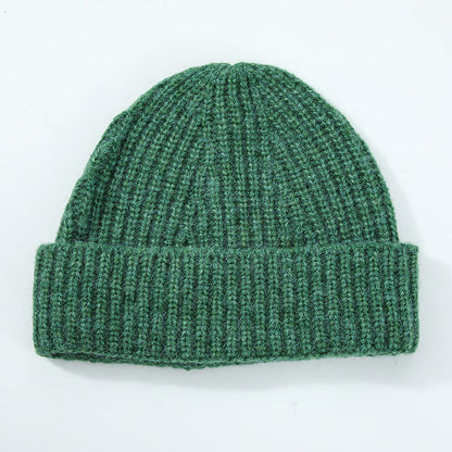 Simple Ribbed Solid Color Cuffed Knit Beanie
