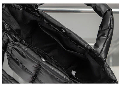 Solid Color Simple Puffer Handbag
