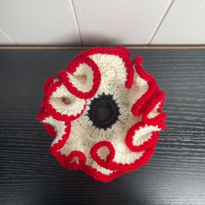 Color Contrast Ruffled Handmade Crochet Scrunchies