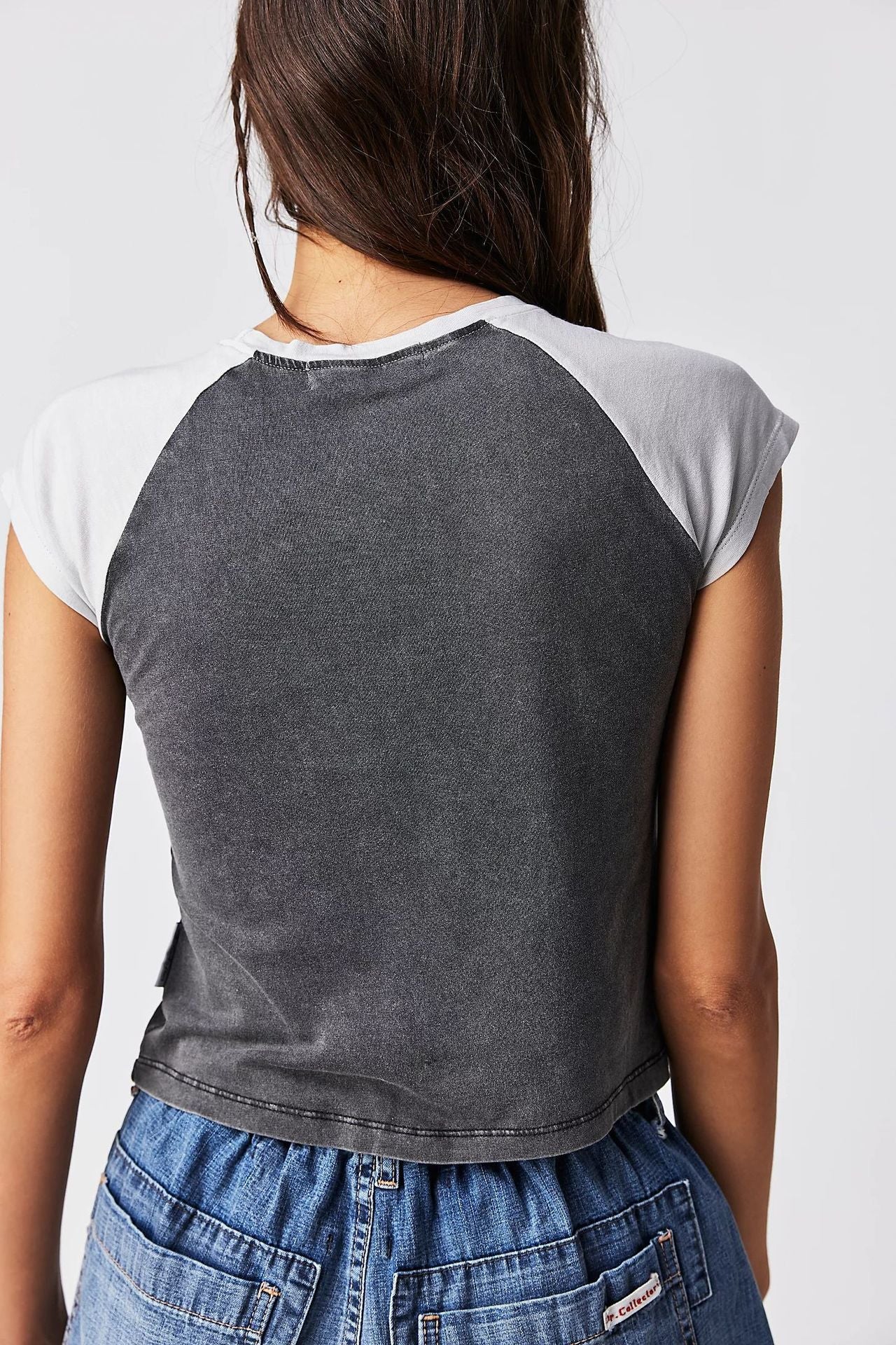 Color Block Star Splicing Slim Tops