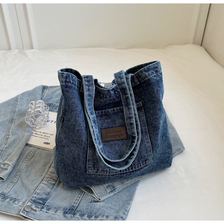 2+ Washed Pocket Demin Shoulder Bags
