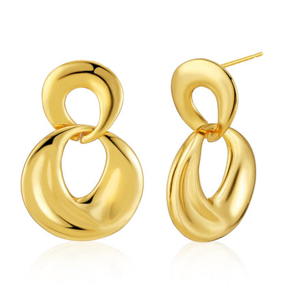 Irregular Circle Geometric Drop Earrings
