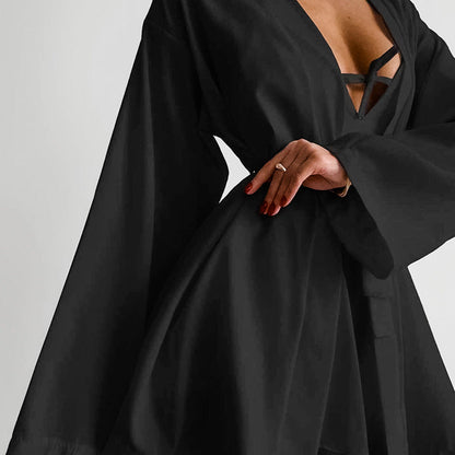 3PCS Solid Color Split Homwear Sets