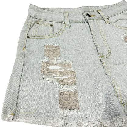 Ripped Distressed Raw Hem Denim Shorts