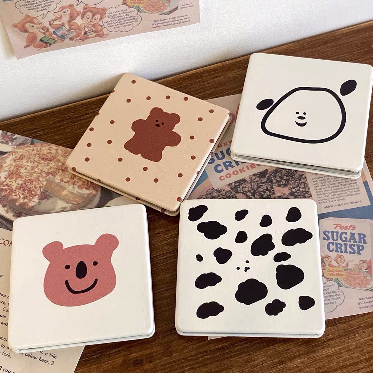 Cute Bear Mini Portable Makeup Mirror