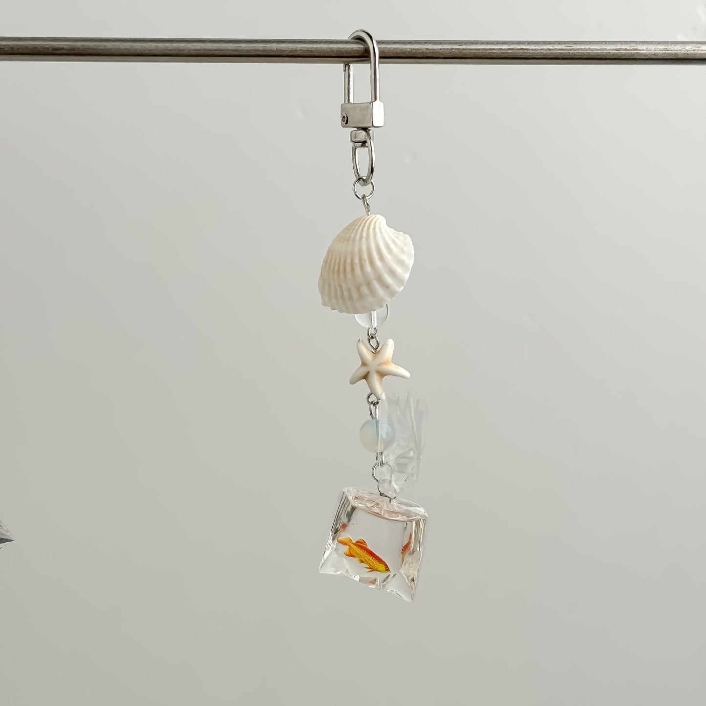 Cute Seashell Fish Keychain Bag Charm
