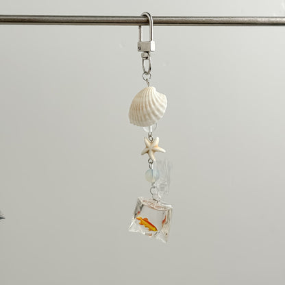 Cute Seashell Fish Keychain Bag Charm