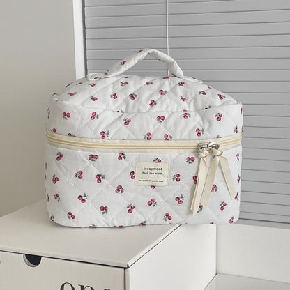 Sweet Cherry Print Make Up Bag